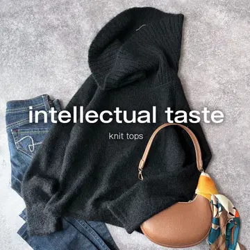 IT 모헤어 울 인텔렉추얼 이스트 니트 터틀 블랙 J14