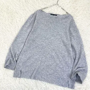 트랜스워크 울 크루넥 니트 풀오버 사이즈 40 그레이