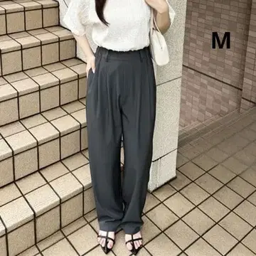 새상품급 GeeRA  차콜 그레이 커브 팬츠 M