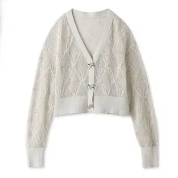 [새상품급] snidel 리본 비쥬 시어 가디건