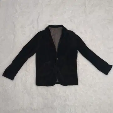 [ 고품질 ] 쉽스 제트 블루 벨로아 원단 테일러드 자켓 S-M 사이즈