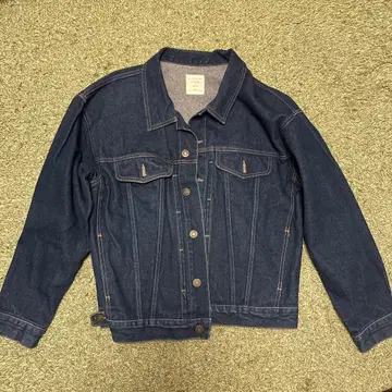 다크 네이비 데님 자켓 플리스 안감 포함