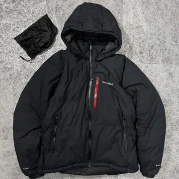컨디션 최상 몽벨 파마로스트 다운 후드티 블랙 XL 고어텍스 EX800
