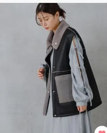 Kastane 페이크 무스탕 베스트 카스타네