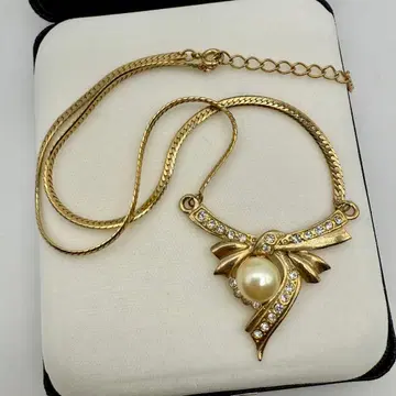 금도금 펄풍 고급 빈티지 목걸이 골드톤