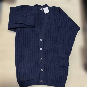 던힐 네이비 리브 가디건