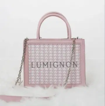 Lumignon houndstooth 2way bag 핑크 루미뇽