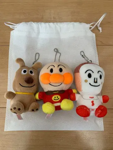 호빵맨 봉제 인형 치즈 식빵맨 3개 세트