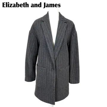 Elizabeth and James 울 롱 코트 XS 그레이