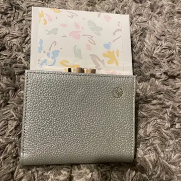 황궁 지갑 가마구치 은 실버