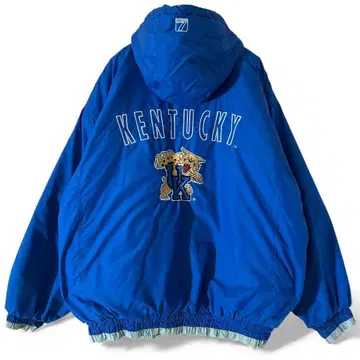 90s LOGO7 WILDCATS 칼리지 자수 블루종 패딩 자켓