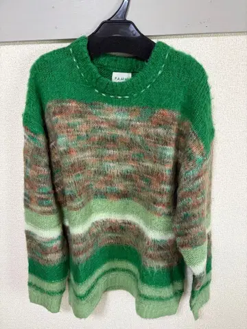 PAMM 기수역의 니트 니트 스웨터 그라데이션 그린