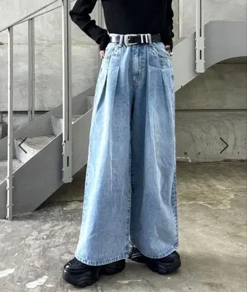 PAGEBOY 턱 데님 팬츠 블루 84 페이지 보이