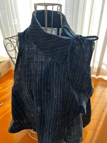 우사토 의류 미사용품 스트라이프 패턴 베스트, 베스트