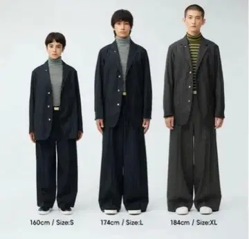 뷰티풀 피플 GU 셋업 XXL 사이즈 네이비