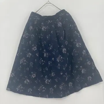 GLACIER 그라시아 꽃무늬 플레어 스커트 M 사이즈 네이비