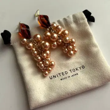 [ 새상품급 ] UNITED TOKYO 핑크 펄 귀걸이 결혼식 파티