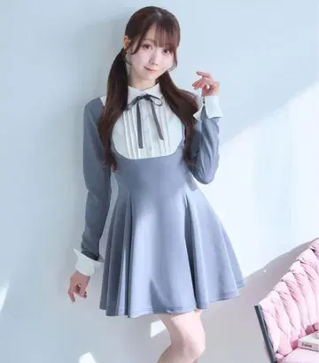 로제 뮤즈 원피스 maid like mini dress 차콜 S