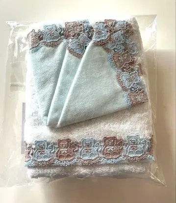 친자와 레이스 2세트 타월 손수건 페이스 타월 곰