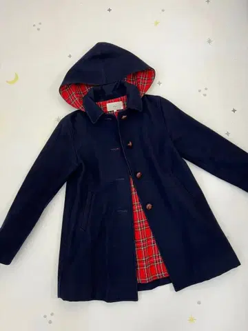 SHIPS 후드 부착 네이비 코트