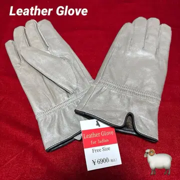 미사용 새상품 택 포함 그레이 양가죽 램 가죽 그로브