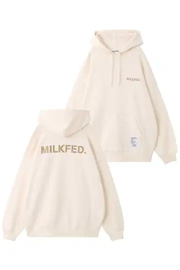 MILKFED. 화이트 후드 맨투맨