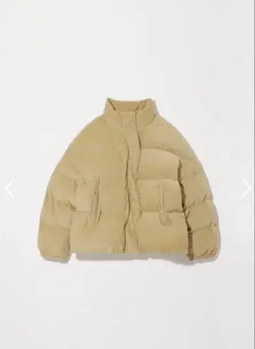 Eaphi corduroy puffy jacket beige short