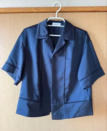 MIESROHE 네이비 반팔 셔츠 원사이즈