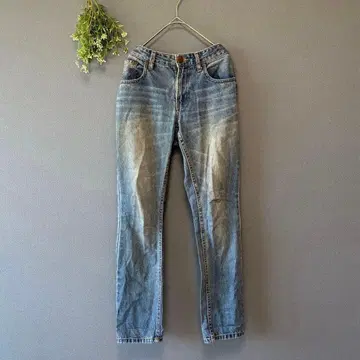 어반 리서치 [S] 고급 캐주얼 부드러운 코튼 100% 테이퍼드 데님