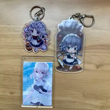 동방 프로젝트 이자요이 사쿠야 키링 3개 세트