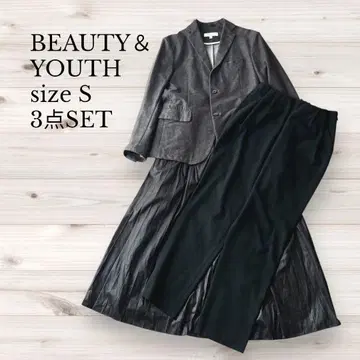 [ 3종 세트 ] 뷰티 앤 유스 S 사이즈 자켓 팬츠 스커트