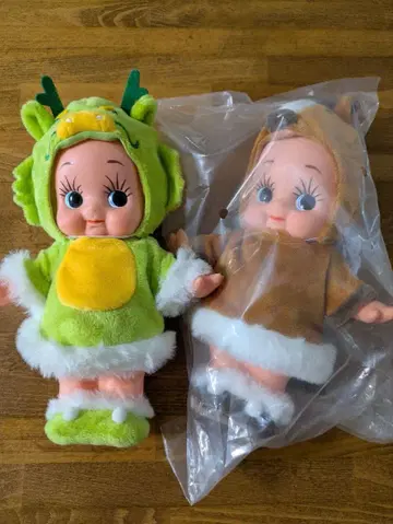 큐피 인형 십이지신 뱀 말 2체 세트