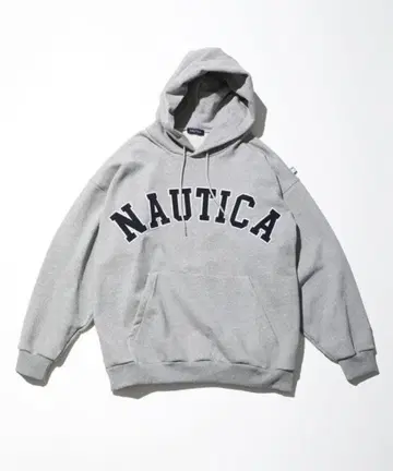 NAUTICA 그레이 후드 부착 후드티
