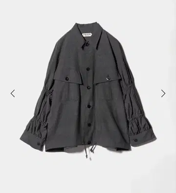 VACATION 그레이 개더 사파리 셔츠