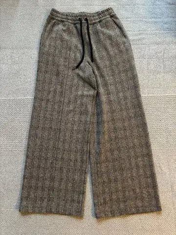 BAYFLOW 베이플로우 그레이 계열 체크 와이드 팬츠 M 새상품