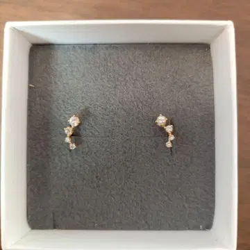 다이아몬드 귀걸이 양쪽 귀