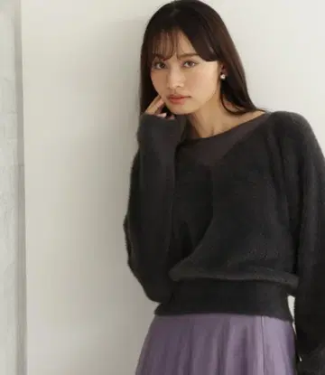 Natural Beauty Basic 샤기 크롭 니트