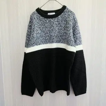 더 샵 티케이 상의 니트 스웨터 멀티 컬러 블랙 M