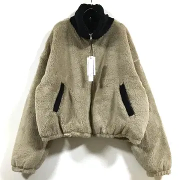 새상품 샤기 플리스 숏 기장 와이드 블루종 남성용 베이지 L