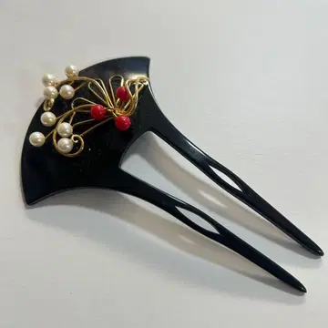 앤티크 펄 금세공 헤어콤 기모노 스키 구락부 391