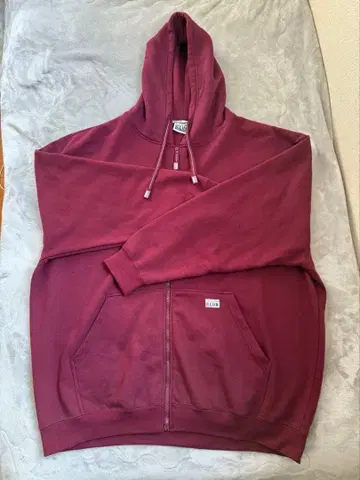 PRO CLUB 마룬 지퍼 후드티 5XL