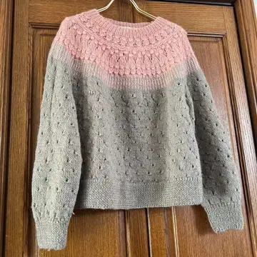 PeopleTree 피플트리 손뜨개질 시스루 페어아일 풀오버