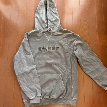 XLARGE 블랙 그레이 후드 부착 후드티 M