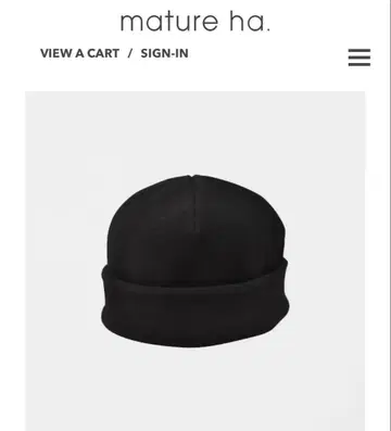 MATURE HA. 블랙 니트 모자