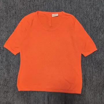 WEILL 캐시미어 혼방 반팔 니트 M 선명한 오렌지 울 70%