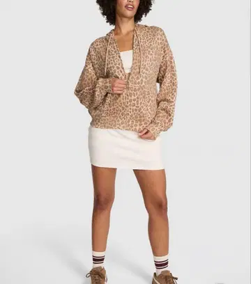 빅토리아 시크릿 PINK 레오파드 무늬 후디 후드티