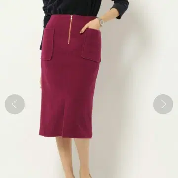 바빌론 나핑 울 타이트 스커트 퍼플 36 S