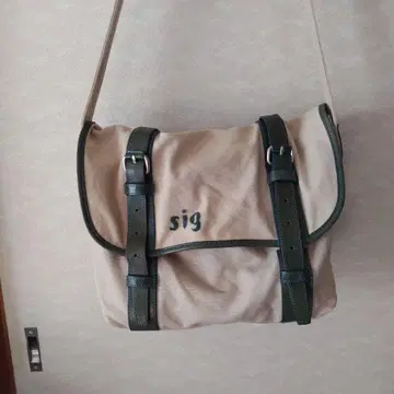 폴스미스 숄더백 베이지/다크 그린 40x25x12.5