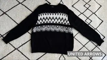 UNITED ARROWS 블랙 니트 스웨터