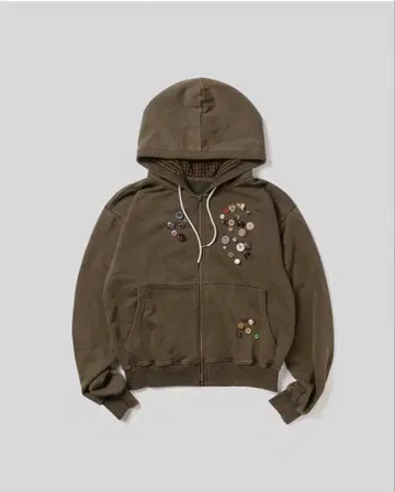 HIROKI TSUZUKI FULL ZIP HOODIE KAHKI